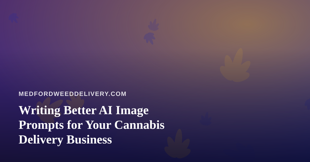 Writing Better AI Image Prompts for Your Cannabis Delivery Business